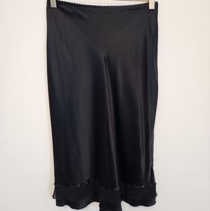 Kenzie 100% Silk Black Skirt with Sequins